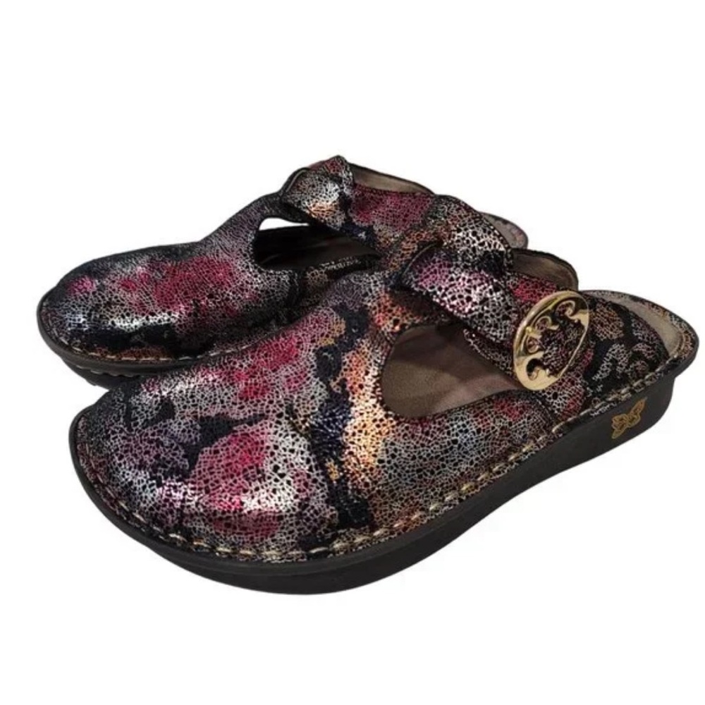 Alegria Slip On Floratopia Slides Mules 38 size 8